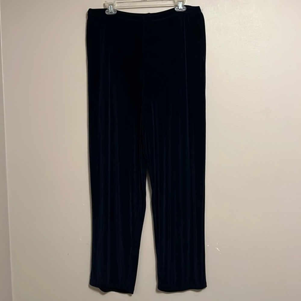 Bechamel‎ Velvet Look Wide Leg Pull On Pants Size Large Women’s Color Blue